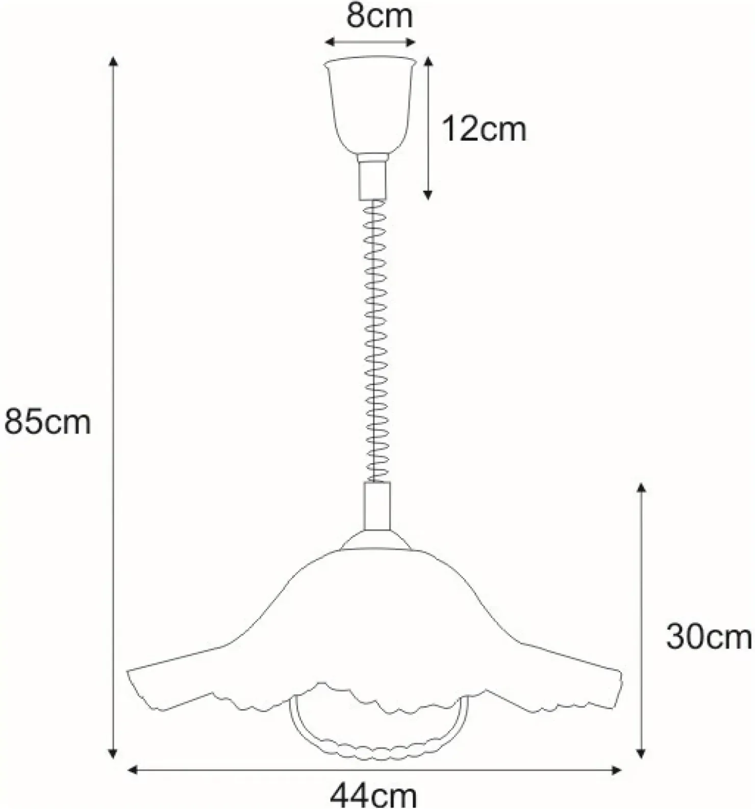 Lampa wisząca z falowanym kloszem K-3265 LAMBADA | Kaja Oświetlenie*Sklep Kaja Shop