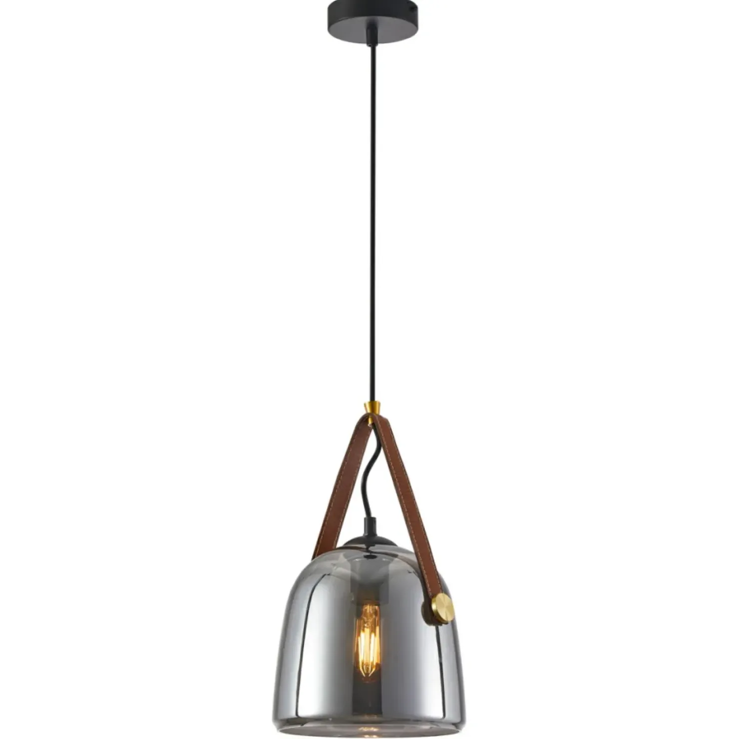 Best Sale Sklep Kaja Lampa wisząca z grafitowym kloszem PND-24342-1-BK-SG z serii SOLTA