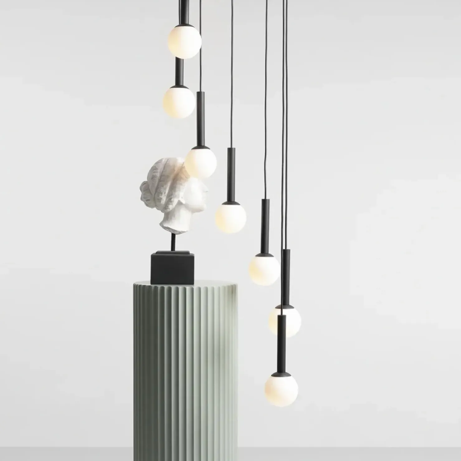 Best Sale Sklep Kaja Lampa wisząca z kaskadą białych, okrągłych kloszy 1117N1 z serii RIU Zadzwońporabattel.783200183(8-16)/mailsklep@kaja.com.pl