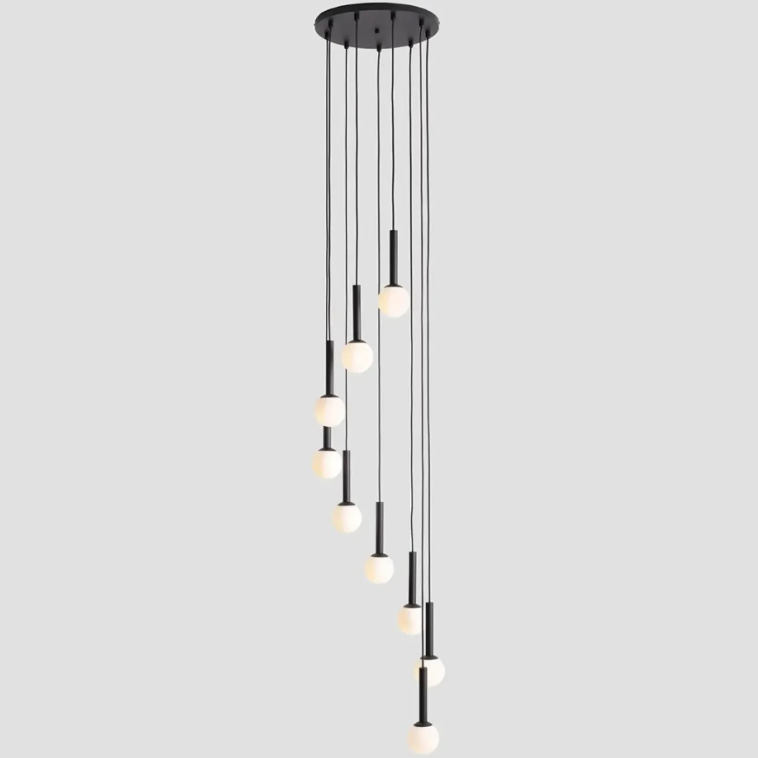 Best Sale Sklep Kaja Lampa wisząca z kaskadą białych, okrągłych kloszy 1117N1 z serii RIU Zadzwońporabattel.783200183(8-16)/mailsklep@kaja.com.pl