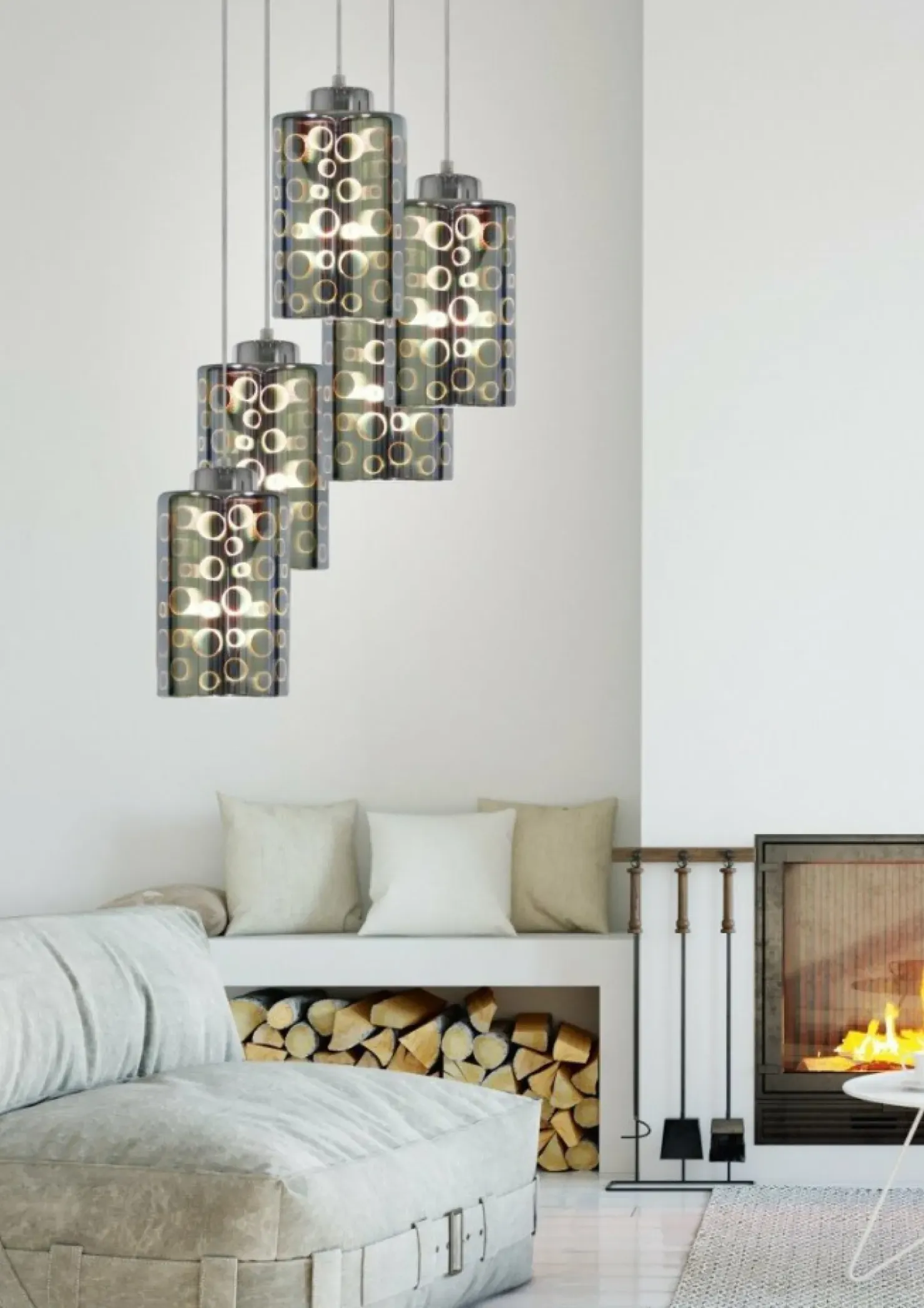 Lampa wisząca z kaskadą kloszy 35-57730 NOCTURNO | Kaja Oświetlenie*Sklep Kaja Fashion