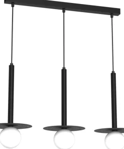 New Sklep Kaja Lampa wisząca z kloszami i czarnymi przysłonami MLP8914 z serii FUTURA | Kaja Oś