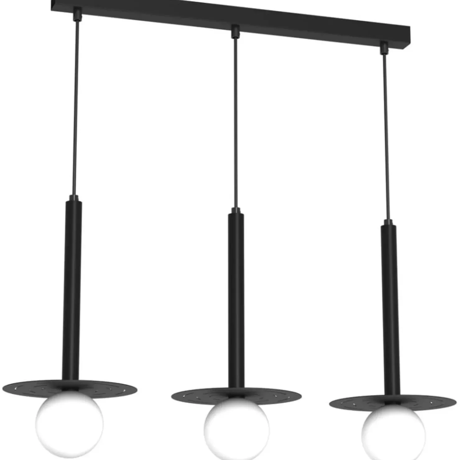 New Sklep Kaja Lampa wisząca z kloszami i czarnymi przysłonami MLP8914 z serii FUTURA | Kaja Oś