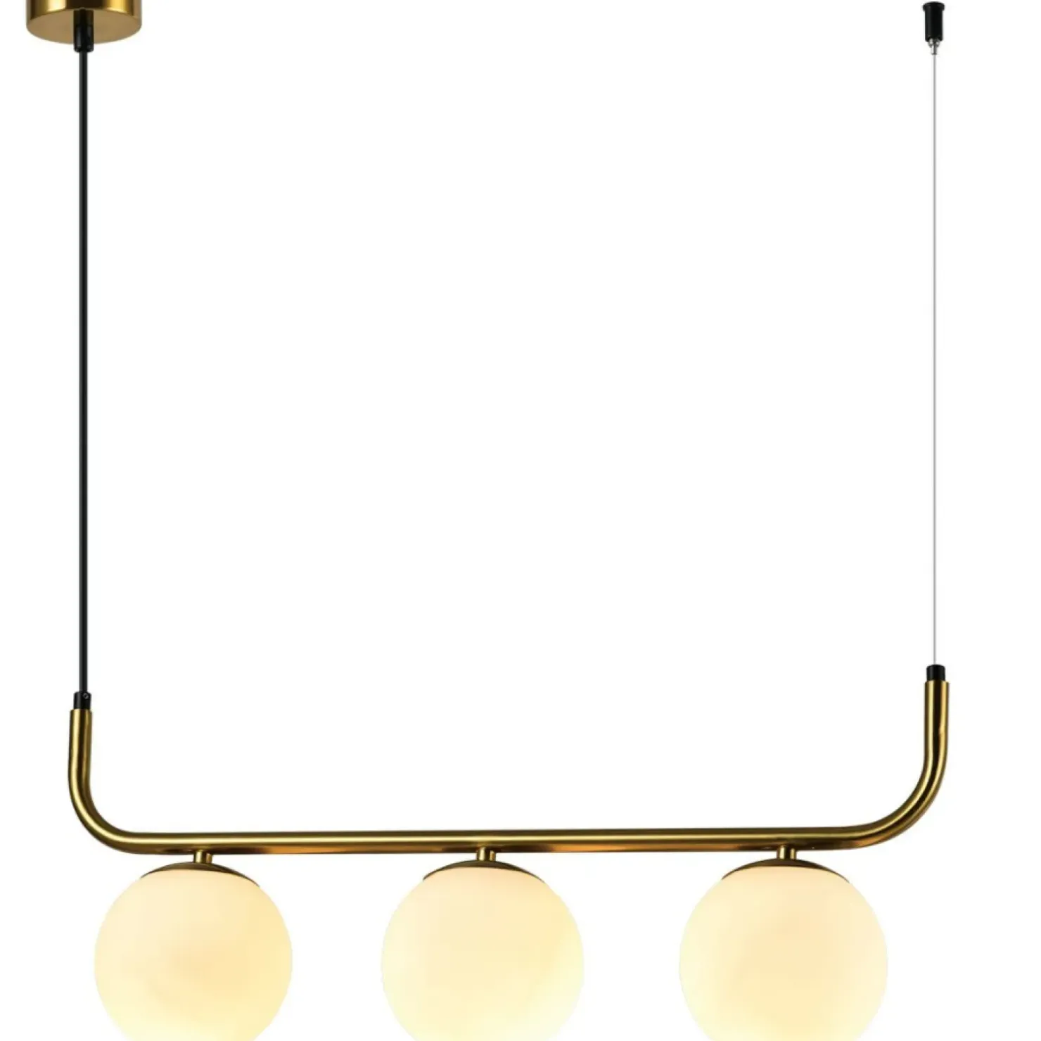 New Sklep Kaja Lampa wisząca z kloszami, nad wyspę LP-005/3L GD ALISA | Kaja