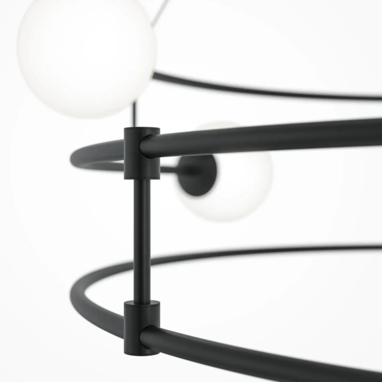 Best Sale Sklep Kaja Lampa wisząca z kloszami ułożona w okrąg MOD317PL-06B z serii BALANCE czarny