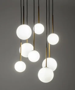 Store Sklep Kaja Lampa wisząca z kloszami w dwóch rozmiarach 10934 KARO | Kaja