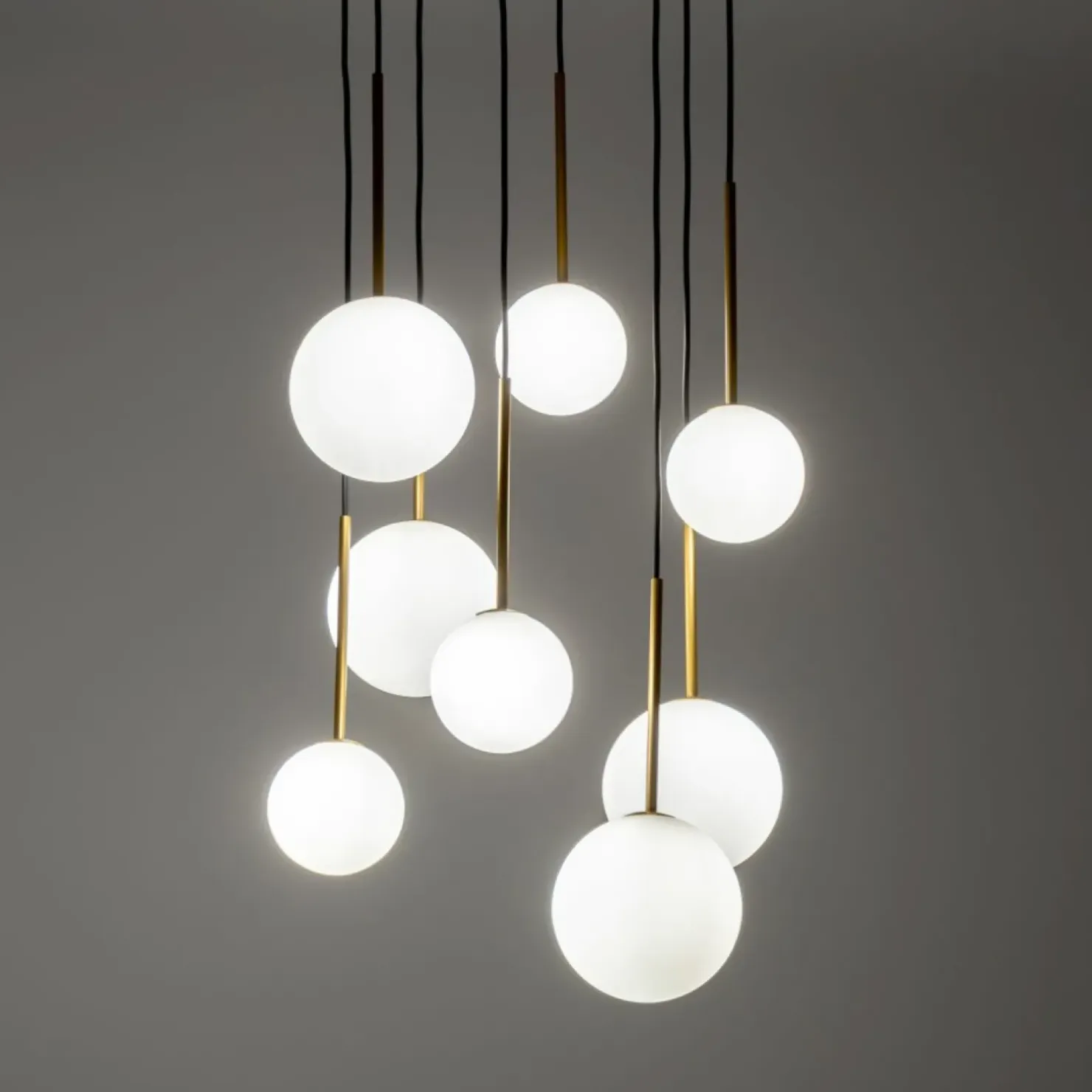 Store Sklep Kaja Lampa wisząca z kloszami w dwóch rozmiarach 10934 KARO | Kaja