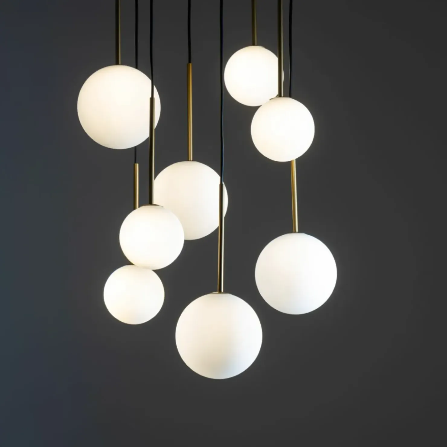 Store Sklep Kaja Lampa wisząca z kloszami w dwóch rozmiarach 10934 KARO | Kaja