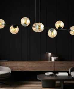Outlet Sklep Kaja Lampa wisząca z kloszami w kolorze miodu 876/8 | Kaja Oświetlenie