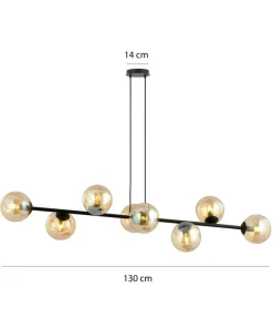 Outlet Sklep Kaja Lampa wisząca z kloszami w kolorze miodu 876/8 | Kaja Oświetlenie