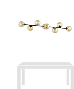 Outlet Sklep Kaja Lampa wisząca z kloszami w kolorze miodu 876/8 | Kaja Oświetlenie