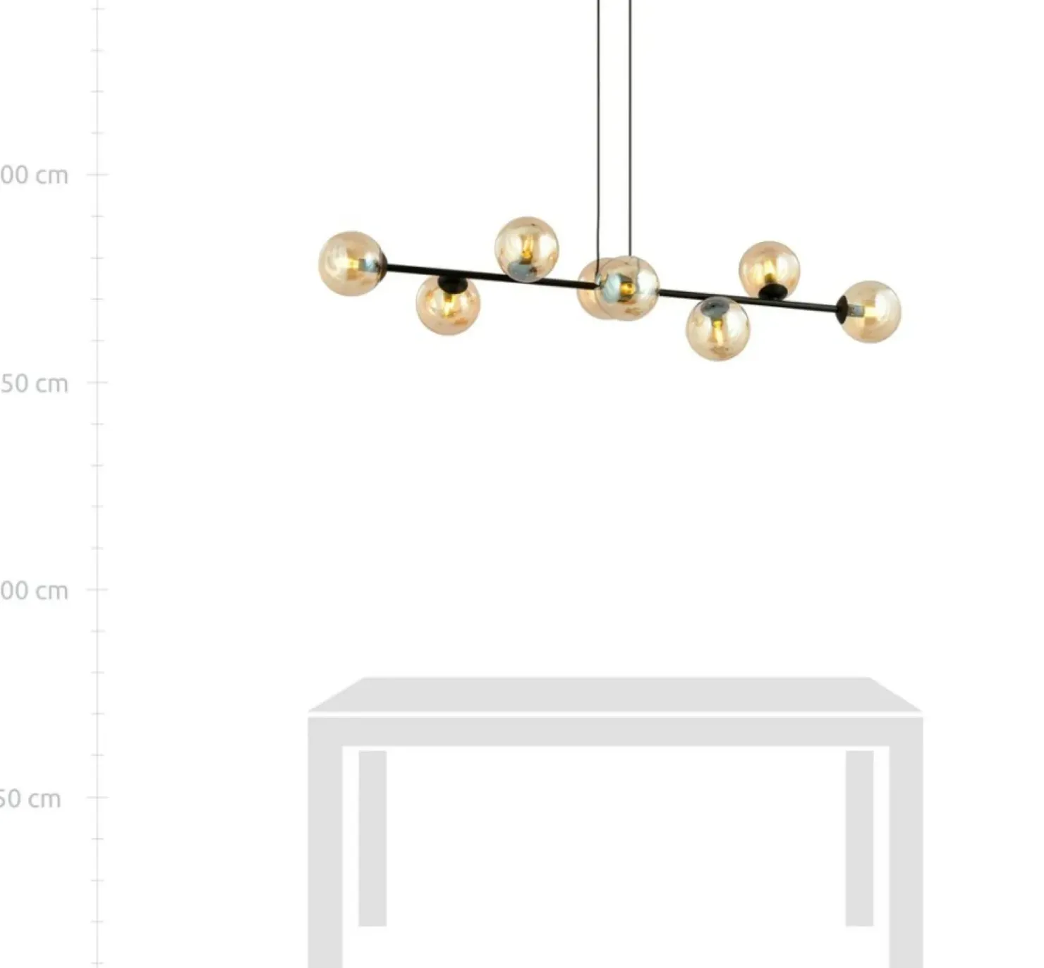 Outlet Sklep Kaja Lampa wisząca z kloszami w kolorze miodu 876/8 | Kaja Oświetlenie