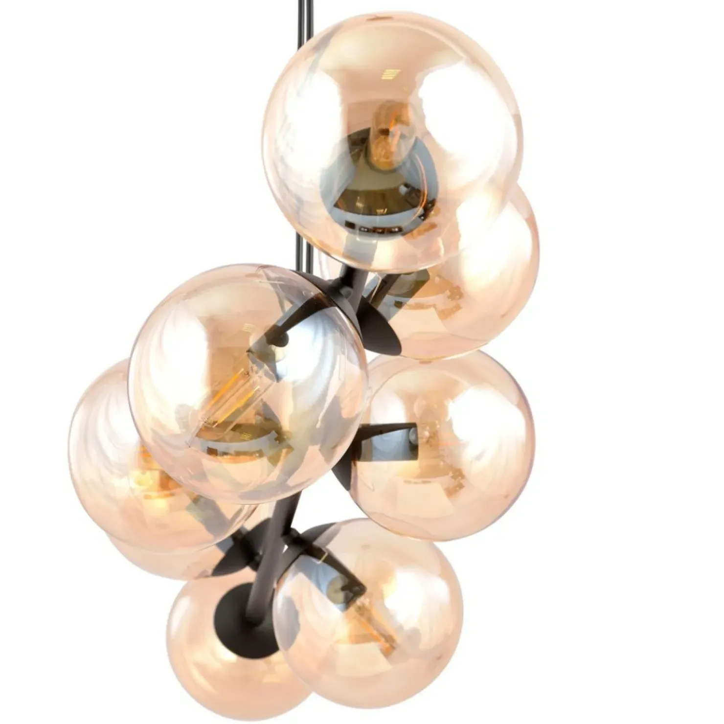 Outlet Sklep Kaja Lampa wisząca z kloszami w kolorze miodu 876/8 | Kaja Oświetlenie
