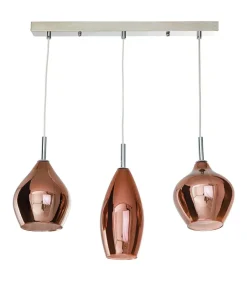 Clearance Sklep Kaja Lampa wisząca z kloszami w kolorze miedzi AZ3078 AMBER | Kaja miedziany