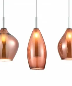 Clearance Sklep Kaja Lampa wisząca z kloszami w kolorze miedzi AZ3078 AMBER | Kaja miedziany