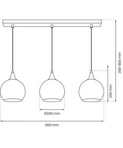 Clearance Sklep Kaja Lampa wisząca z kloszami w kształcie kul MLP8402 z serii MONTE | Kaja Oświetleni