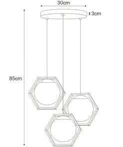 New Sklep Kaja Lampa wisząca z kloszami z regulacją wysokości K-4787 | Kaja