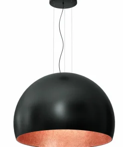 Cheap Sklep Kaja Lampa wisząca z kloszem czarno-miedzianym LX 1627 z serii COMPO | Kaja