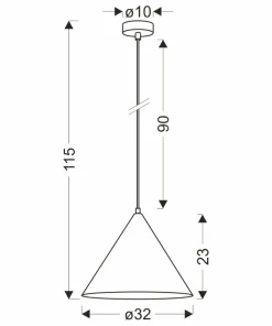 Sale Sklep Kaja Lampa wisząca z kloszem, kolor ciemnego orzecha 31-23445 z serii DUNCA | Kaja Oś