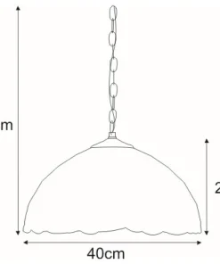 Lampa wisząca z kloszem w stylu art deco K-P162166 PAPI | Kaja*Sklep Kaja Shop