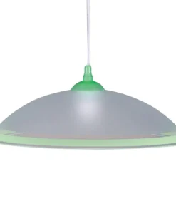 Lampa wisząca z kloszem z zieloną lamówką K-3515 UFO | Kaja*Sklep Kaja Discount
