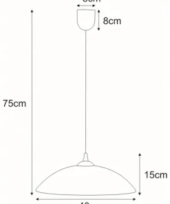 Lampa wisząca z kloszem z zieloną lamówką K-3515 UFO | Kaja*Sklep Kaja Discount