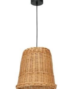 Outlet Sklep Kaja Lampa wisząca z kloszem z naturalnego materiału MLP7990 z serii VIMINI | Kaja Oś