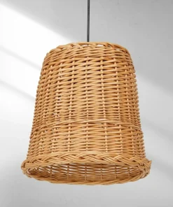 Outlet Sklep Kaja Lampa wisząca z kloszem z naturalnego materiału MLP7990 z serii VIMINI | Kaja Oś
