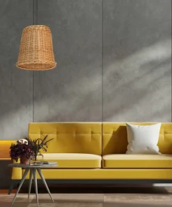 Outlet Sklep Kaja Lampa wisząca z kloszem z naturalnego materiału MLP7990 z serii VIMINI | Kaja Oś