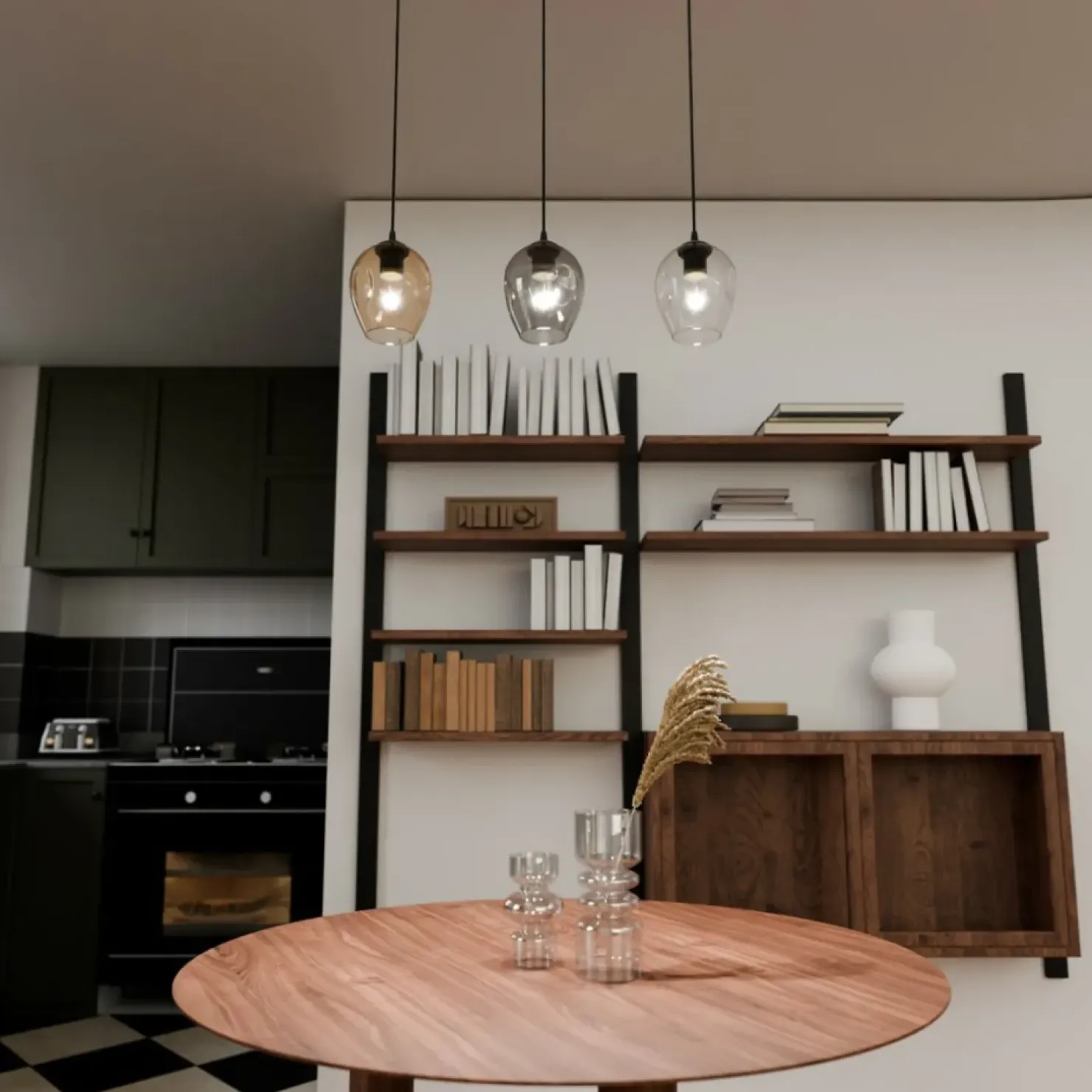 Sale Sklep Kaja Lampa wisząca z kolorowymi kloszami, nad stół 678/3 ISTAR | Kaja
