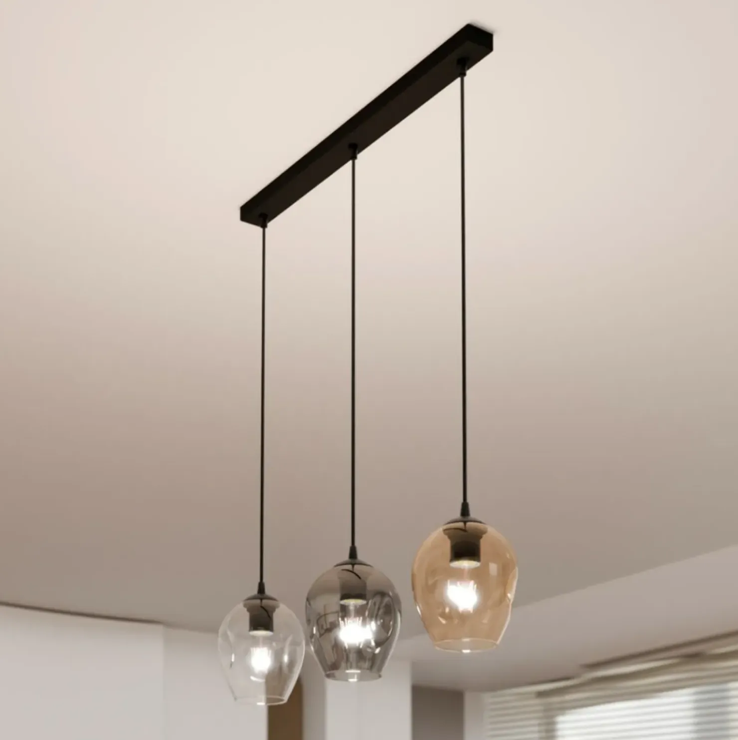 Sale Sklep Kaja Lampa wisząca z kolorowymi kloszami, nad stół 678/3 ISTAR | Kaja