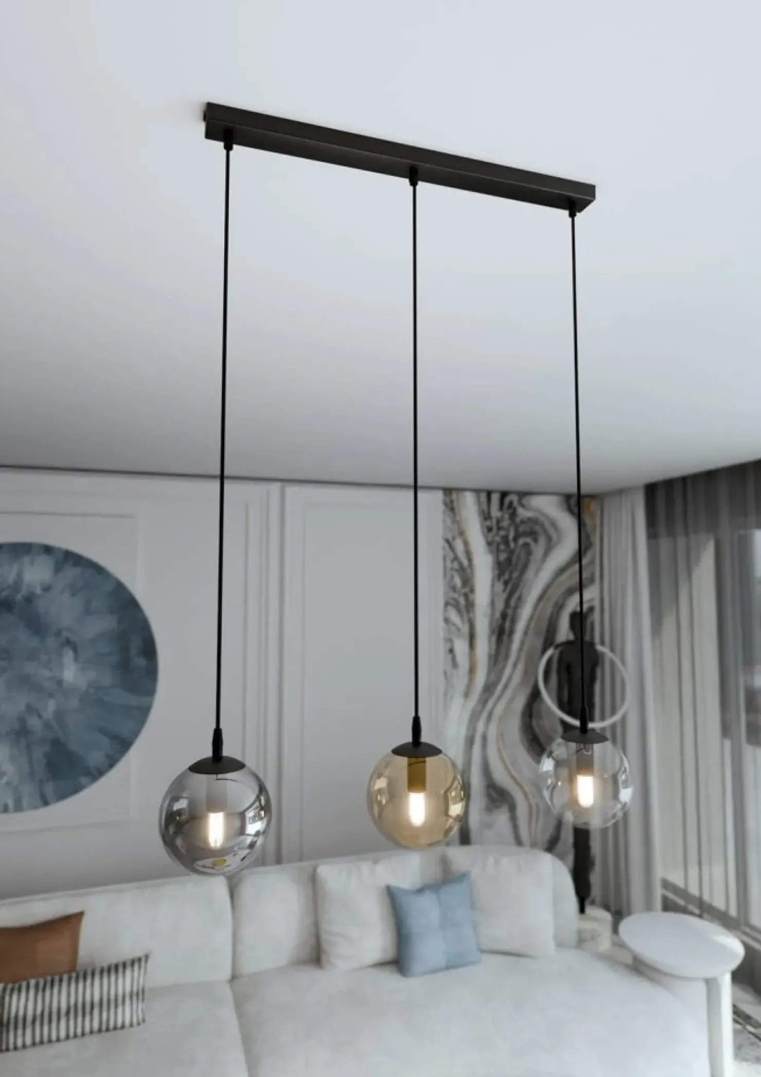 Cheap Sklep Kaja Lampa wisząca z kolorowymi kloszami 714/3 | Kaja Oświetlenie