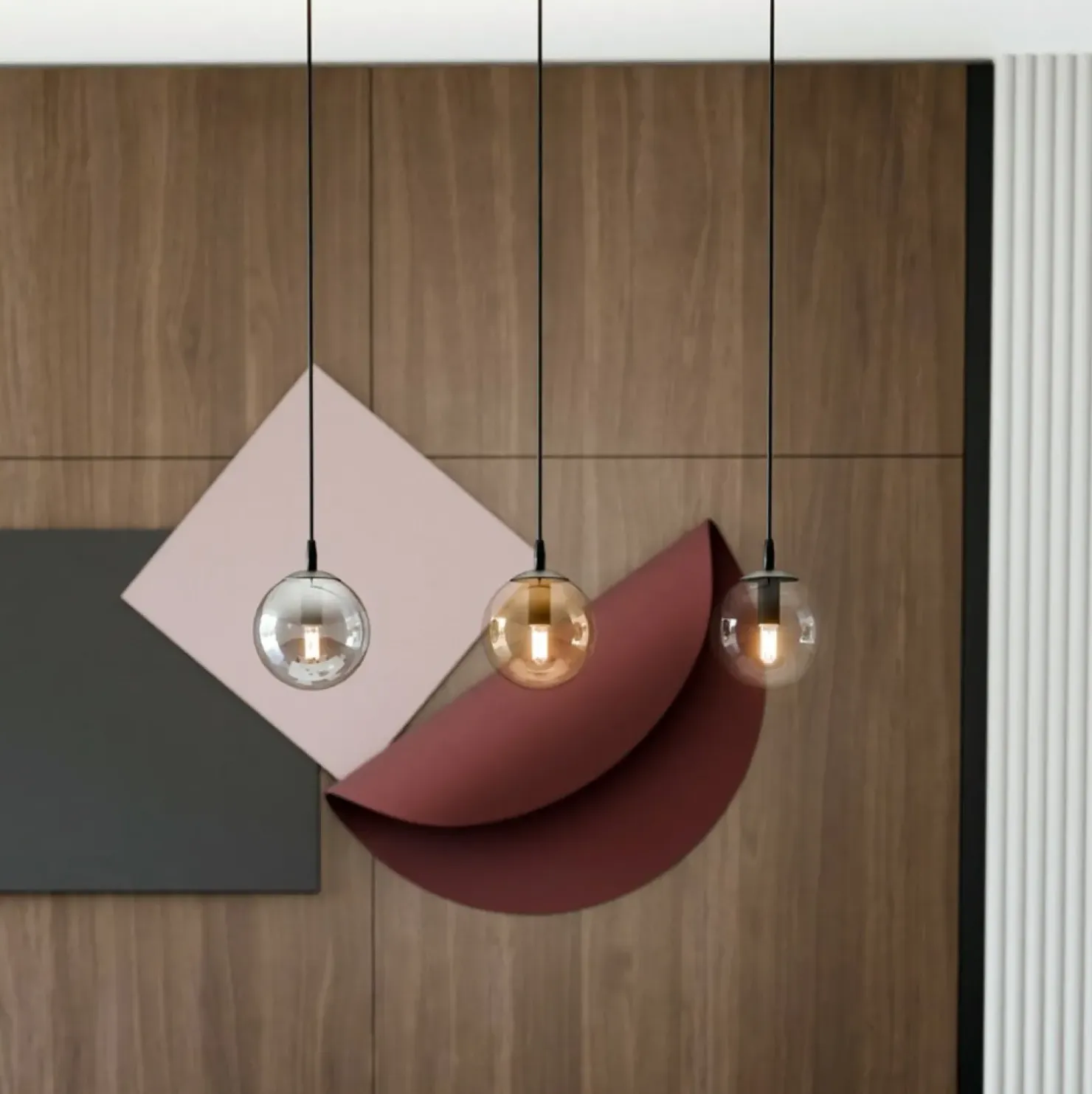 Cheap Sklep Kaja Lampa wisząca z kolorowymi kloszami 714/3 | Kaja Oświetlenie