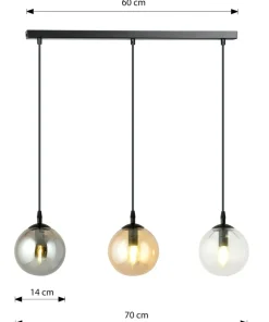 Cheap Sklep Kaja Lampa wisząca z kolorowymi kloszami 714/3 | Kaja Oświetlenie