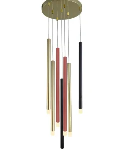 Discount Sklep Kaja Lampa wisząca z kolorowymi tubami LP-894/7P MIXED LUNGO | Kaja