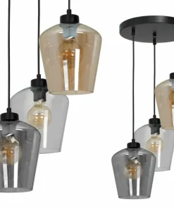 Clearance Sklep Kaja Lampa wisząca z kolorowymi kloszami MLP6614 SANTIAGO | Kaja