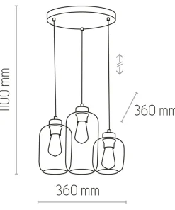 Best Sale Sklep Kaja Lampa wisząca z kolorowymi kloszami TK 3325 MARCO | Kaja Oświetlenie