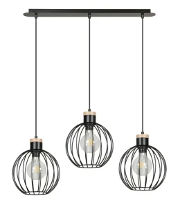 Store Sklep Kaja Lampa wisząca z kulistym drucianym kloszem 754/3 | Kaja Oświetlenie czarny