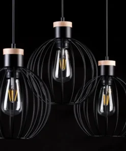 Store Sklep Kaja Lampa wisząca z kulistym drucianym kloszem 754/3 | Kaja Oświetlenie czarny