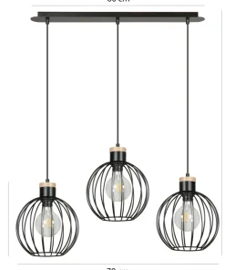 Store Sklep Kaja Lampa wisząca z kulistym drucianym kloszem 754/3 | Kaja Oświetlenie czarny
