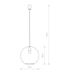 Flash Sale Sklep Kaja Lampa wisząca z kulistym, przezroczystym kloszem 7846 | Kaja transparentny
