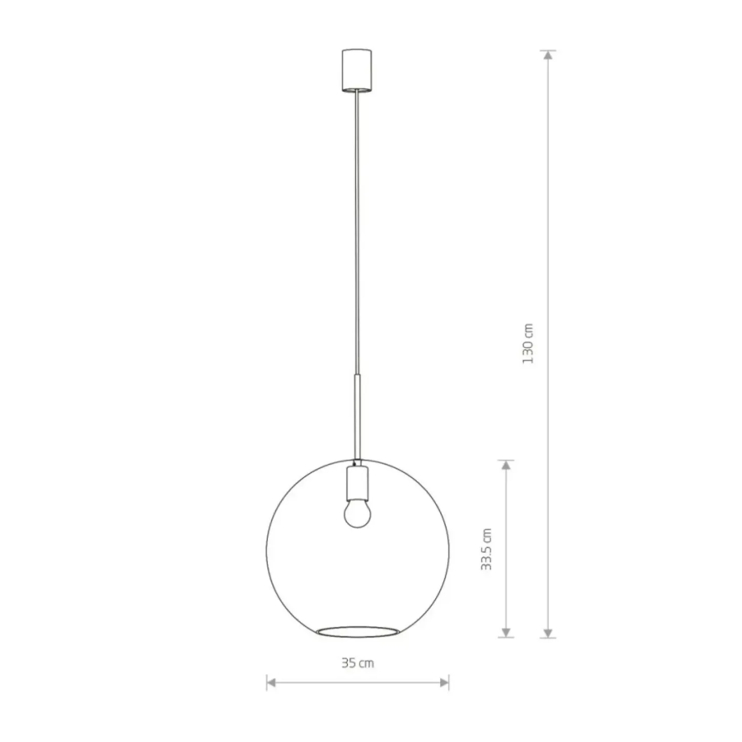 Flash Sale Sklep Kaja Lampa wisząca z kulistym, przezroczystym kloszem 7846 | Kaja transparentny