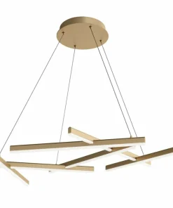 Cheap Sklep Kaja Lampa wisząca z ledowym źródłem światła MOD016PL-L75MG3K z serii LINE złotymatowy