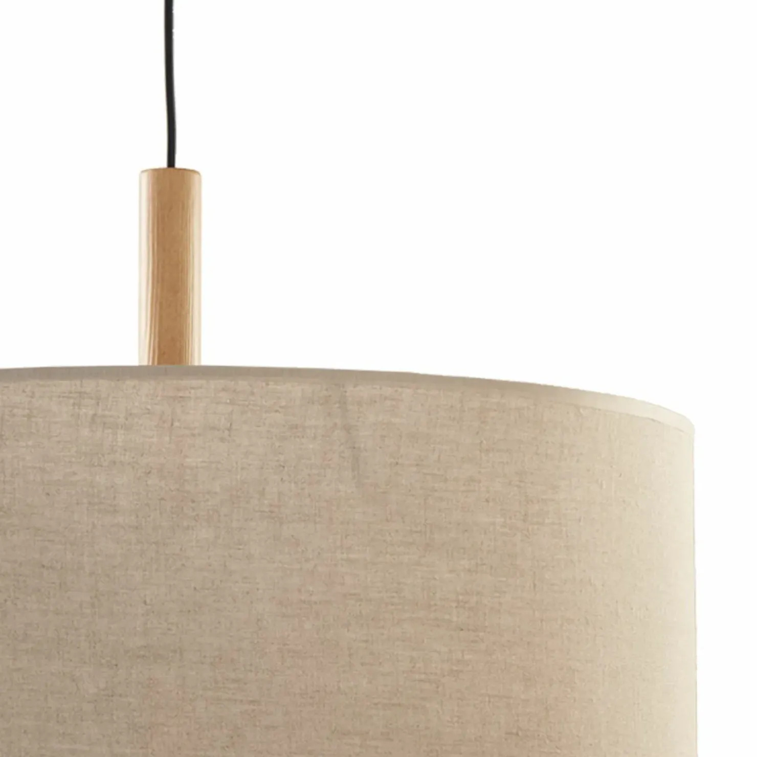 Fashion Sklep Kaja Lampa wisząca z lnianym abażurem TK 6107 DEVA | Kaja Oświetlenie beż