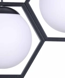 Discount Sklep Kaja Lampa wisząca z matowymi kloszami w ramkach K-4786 | Kaja Oświetlenie