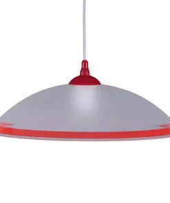 Lampa wisząca z mleczno-czerwonym kloszem K-3512 UFO | Kaja*Sklep Kaja Best