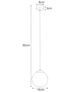 Flash Sale Sklep Kaja Lampa wisząca z mlecznym kloszem 16 cm K-4921 | Kaja Oświetlenie