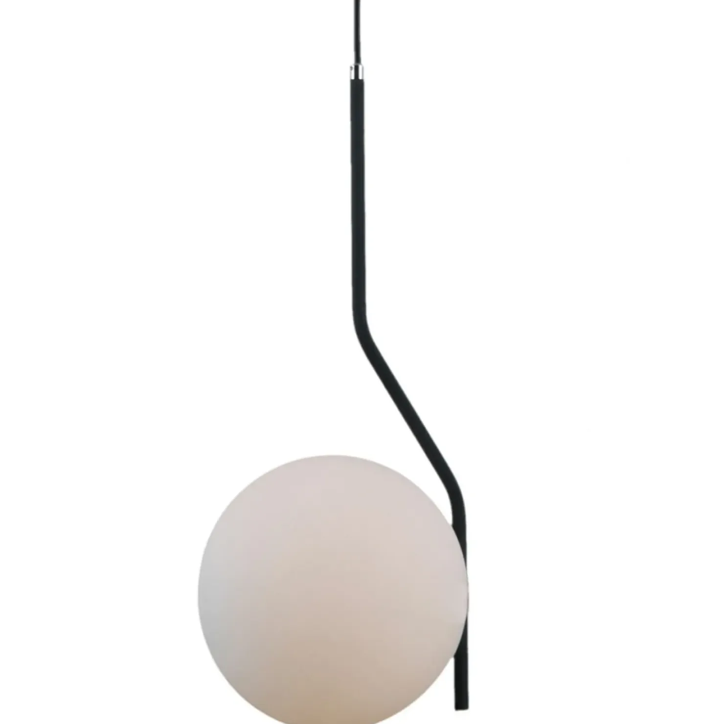 Store Sklep Kaja Lampa wisząca z mlecznym kloszem PND-3300-1-BK CARIMI | Kaja