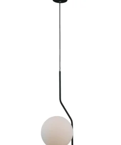 Store Sklep Kaja Lampa wisząca z mlecznym kloszem PND-3300-1-BK CARIMI | Kaja