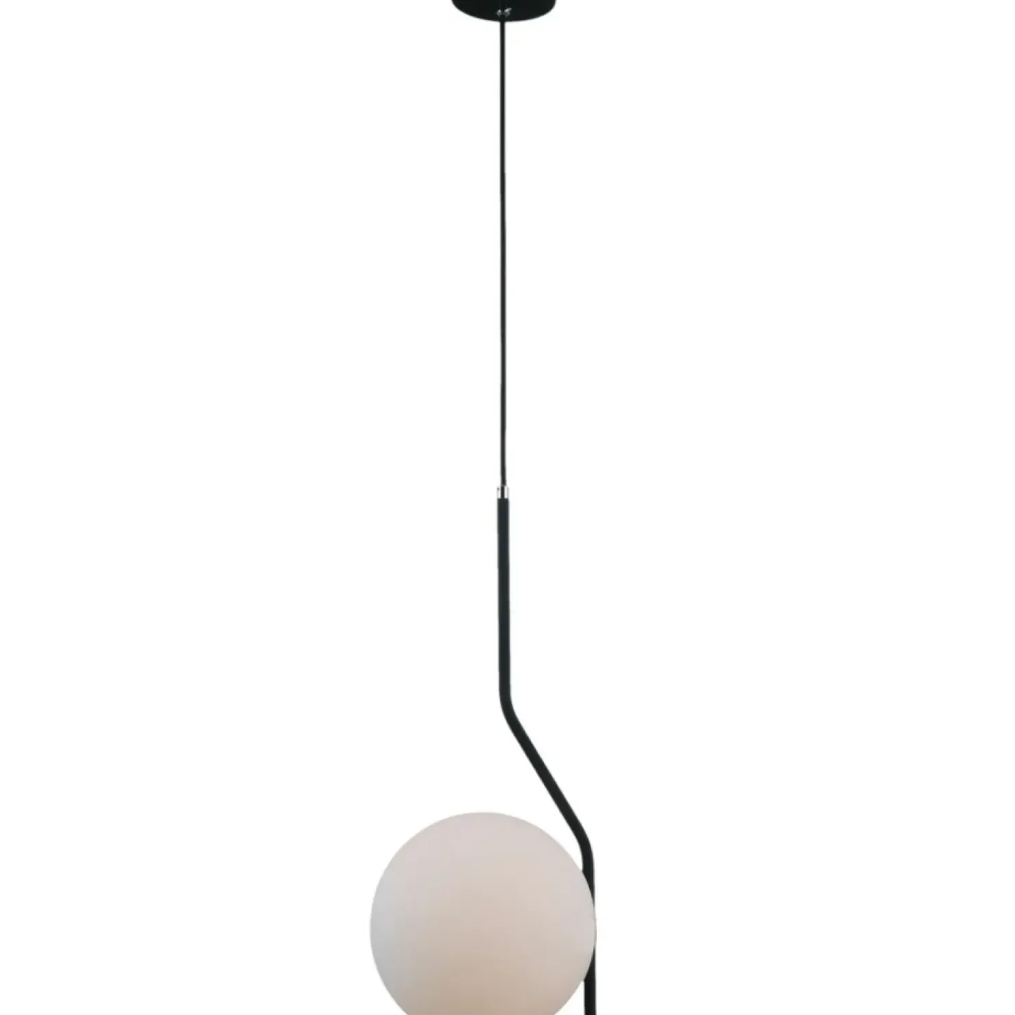 Store Sklep Kaja Lampa wisząca z mlecznym kloszem PND-3300-1-BK CARIMI | Kaja